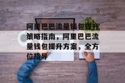 阿里巴巴流量钱包提升策略指南,阿里巴巴流量钱包提升方案,全方位指导 阿里巴巴流量钱包提升策略指南,阿里巴巴流量钱包提升方案,全方位指导