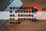 龙岗SEO网站优化策略,助您实现快速提升排名,龙岗SEO网站优化,高效提升排名的秘密武器 龙岗SEO网站优化策略,助您实现快速提升排名,龙岗SEO网站优化,高效提升排名的秘密武器