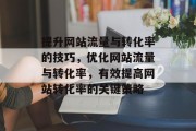 提升网站流量与转化率的技巧,优化网站流量与转化率,有效提高网站转化率的关键策略 提升网站流量与转化率的技巧,优化网站流量与转化率,有效提高网站转化率的关键策略