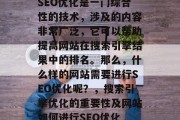 SEO优化是一门综合性的技术,涉及的内容非常广泛,它可以帮助提高网站在搜索引擎结果中的排名。那么,什么样的网站需要进行SEO优化呢?,搜索引擎优化的重要性及网站如何进行SEO优化 SEO优化是一门综合性的技术,涉及的内容非常广泛,它可以帮助提高网站在搜索引擎结果中的排名。那么,什么样的网站需要进行SEO优化呢?,搜索引擎优化的重要性及网站如何进行SEO优化