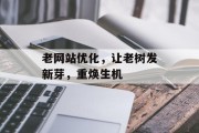 老网站优化,让老树发新芽,重焕生机 老网站优化,让老树发新芽,重焕生机