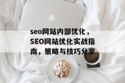 seo网站内部优化,SEO网站优化实战指南,策略与技巧分享 seo网站内部优化,SEO网站优化实战指南,策略与技巧分享