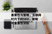 互联网时代下SEO的重要性与策略，互联网时代下的SEO，策略与重要性分析
