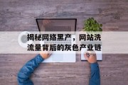 揭秘网络黑产,网站洗流量背后的灰色产业链 揭秘网络黑产,网站洗流量背后的灰色产业链