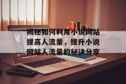 揭秘如何利用小说网站提高人流量,提升小说网站人流量的秘诀分享 揭秘如何利用小说网站提高人流量,提升小说网站人流量的秘诀分享