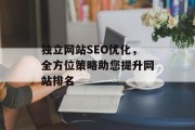 独立网站SEO优化，全方位策略助您提升网站排名