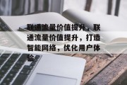 联通流量价值提升，联通流量价值提升，打造智能网络，优化用户体验