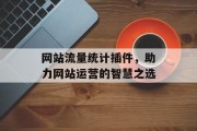 网站流量统计插件,助力网站运营的智慧之选 网站流量统计插件,助力网站运营的智慧之选