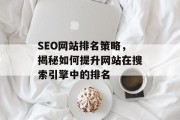 SEO网站排名策略，揭秘如何提升网站在搜索引擎中的排名