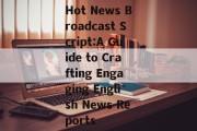Hot News Broadcast Script:A Guide to Crafting Engaging English News Reports