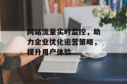 网站流量实时监控，助力企业优化运营策略，提升用户体验