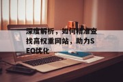 深度解析，如何精准查找高权重网站，助力SEO优化