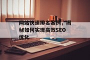 网站快速排名案例,揭秘如何实现高效SEO优化 网站快速排名案例,揭秘如何实现高效SEO优化
