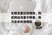 无限流量任你畅游,购买网站流量不限量,助力企业快速崛起 无限流量任你畅游,购买网站流量不限量,助力企业快速崛起