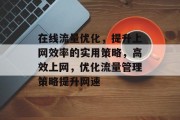 在线流量优化，提升上网效率的实用策略，高效上网，优化流量管理策略提升网速