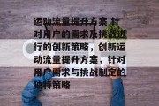 运动流量提升方案 针对用户的需求及挑战进行的创新策略,创新运动流量提升方案,针对用户需求与挑战制定的独特策略 运动流量提升方案 针对用户的需求及挑战进行的创新策略,创新运动流量提升方案,针对用户需求与挑战制定的独特策略