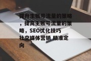 提升主账号流量的策略，提高主账号流量的策略，SEO优化技巧 社交媒体营销 精准定向