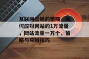 互联网营销的策略,如何应对网站的1万流量,网站流量一万个,策略与应对技巧 互联网营销的策略,如何应对网站的1万流量,网站流量一万个,策略与应对技巧