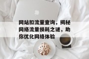 网站扣流量查询,揭秘网络流量损耗之谜,助你优化网络体验 网站扣流量查询,揭秘网络流量损耗之谜,助你优化网络体验