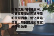 网站流量与网站空间,构建高质量的网站所需的关键因素,优化网站流量,如何提高网站空间使用效率 网站流量与网站空间,构建高质量的网站所需的关键因素,优化网站流量,如何提高网站空间使用效率