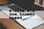 醉囧游戏攻略,醉囧游戏攻略,五大秘籍帮你轻松赢游戏