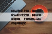 网站流量上限,策略制定与应对之策,网站流量策略,上限解析与应对策略制定 网站流量上限,策略制定与应对之策,网站流量策略,上限解析与应对策略制定