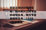 天空之城SEO策略指南，如何提升您的专业网络知名度，提升专业网络知名度，5个SEO策略指南