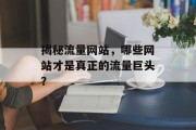 揭秘流量网站,哪些网站才是真正的流量巨头? 揭秘流量网站,哪些网站才是真正的流量巨头?