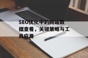 SEO优化中的网站数据查看,关键策略与工具应用 SEO优化中的网站数据查看,关键策略与工具应用