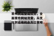 常州网站整站优化,全面提升网站流量,从优化到运维的全方位策略 常州网站整站优化,全面提升网站流量,从优化到运维的全方位策略