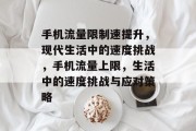 手机流量限制速提升,现代生活中的速度挑战,手机流量上限,生活中的速度挑战与应对策略 手机流量限制速提升,现代生活中的速度挑战,手机流量上限,生活中的速度挑战与应对策略