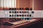 精准定位提升流量:实现流量的有效转化,精准定位策略提升流量,如何有效转化流量 精准定位提升流量:实现流量的有效转化,精准定位策略提升流量,如何有效转化流量