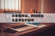 流量看网站,揭秘网站流量背后的秘密 流量看网站,揭秘网站流量背后的秘密