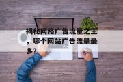 揭秘网络广告流量之王，哪个网站广告流量最多？