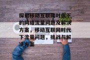探讨移动互联网时代下的网络流量问题及解决方案，移动互联网时代下流量问题，挑战与解决方案