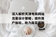 深入解析天津电商网站流量设计策略，提升用户体验，助力商家盈利