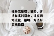 提升流量费，策略、方法和实践指南，提高网站流量，策略、方法与实践指南