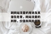 刷网站流量的用途及其潜在危害,网站流量的利弊,价值和风险分析 刷网站流量的用途及其潜在危害,网站流量的利弊,价值和风险分析