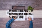 揭秘热门行业网站,揭秘哪些网站流量巨大,为何如此吸睛 揭秘热门行业网站,揭秘哪些网站流量巨大,为何如此吸睛