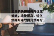 流量的快慢提升与优化策略,流量提高,优化策略与速效提升策略分析