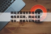 网站流量增长率提升策略及其实践,网站流量增长,策略与实践分析 网站流量增长率提升策略及其实践,网站流量增长,策略与实践分析