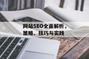 网站SEO全面解析,策略、技巧与实践 网站SEO全面解析,策略、技巧与实践