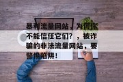 暴利流量网站,为何你不能信任它们?,被诈骗的非法流量网站,要警惕陷阱! 暴利流量网站,为何你不能信任它们?,被诈骗的非法流量网站,要警惕陷阱!