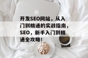 开发SEO网站,从入门到精通的实战指南,SEO,新手入门到精通全攻略! 开发SEO网站,从入门到精通的实战指南,SEO,新手入门到精通全攻略!