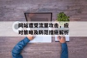 网站遭受流量攻击,应对策略及防范措施解析 网站遭受流量攻击,应对策略及防范措施解析
