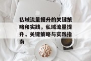 私域流量提升的关键策略和实践，私域流量提升，关键策略与实践指南
