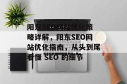 阳东SEO网站优化策略详解,阳东SEO网站优化指南,从头到尾看懂 SEO 的细节 阳东SEO网站优化策略详解,阳东SEO网站优化指南,从头到尾看懂 SEO 的细节