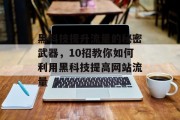 黑科技提升流量的秘密武器，10招教你如何利用黑科技提高网站流量