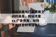 网站流量与广告费用之间的关系,网站流量 vs 广告费用,如何平衡这些财务指标? 网站流量与广告费用之间的关系,网站流量 vs 广告费用,如何平衡这些财务指标?