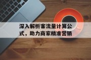 深入解析客流量计算公式，助力商家精准营销